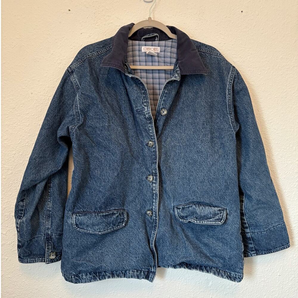 Vintage Cherokee Denim Chore Jacket Barn Coat 90s Women's XL